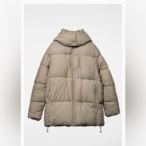 Zara Quilted Jacket Beige